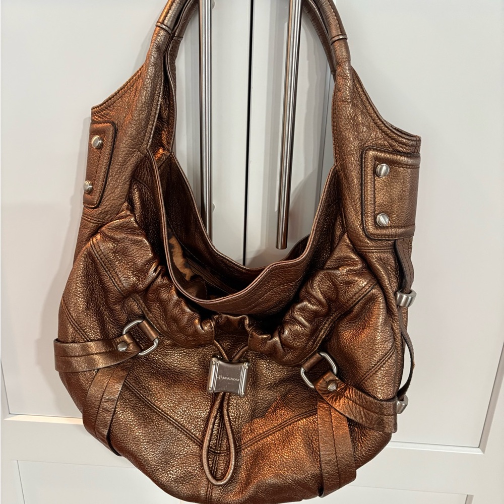 B. Makowsky Bronze Leather Hobo Bag